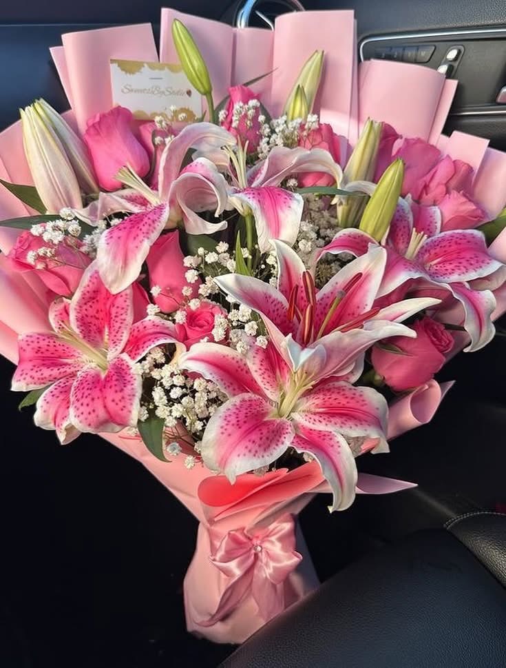 Mixed Fresh and Faux flower bouquet  2