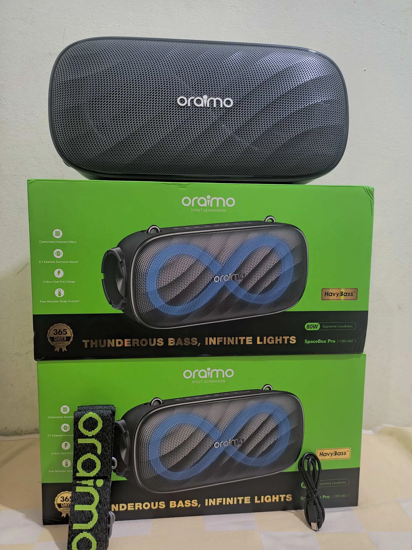 oraimo SpaceBox Pro 80W Karaoke-Support Wireless Speaker