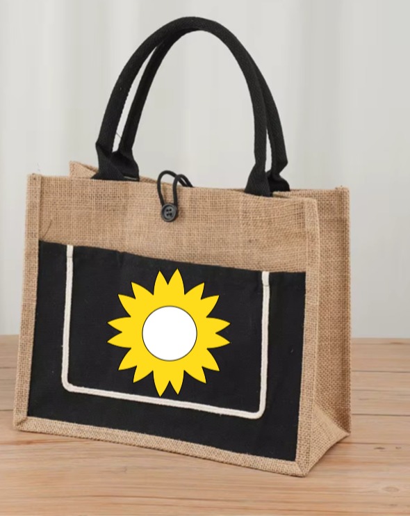Personalised Burlap Jute Tote Bag  2