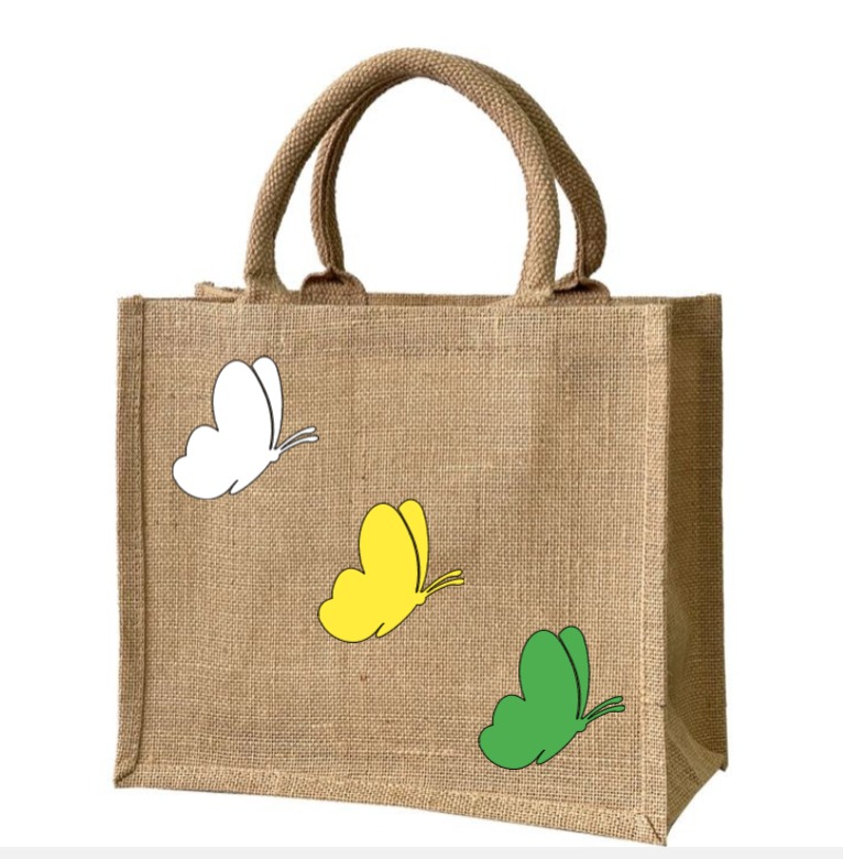 Personalised Burlap Jute Tote Bag  3