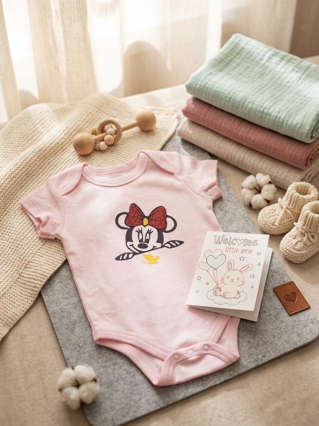 Infant bodysuit with a card